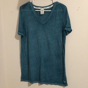 Teal PINK V-Neck Shirt